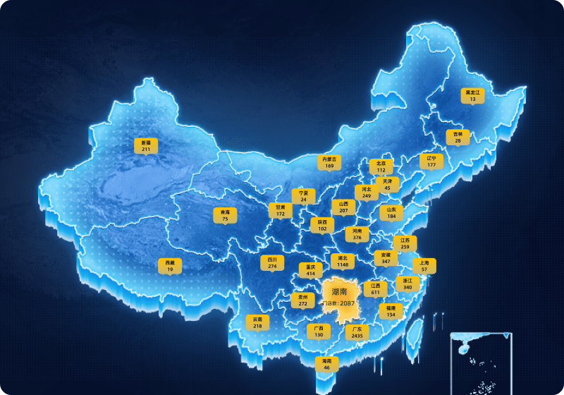 全国门店分布图